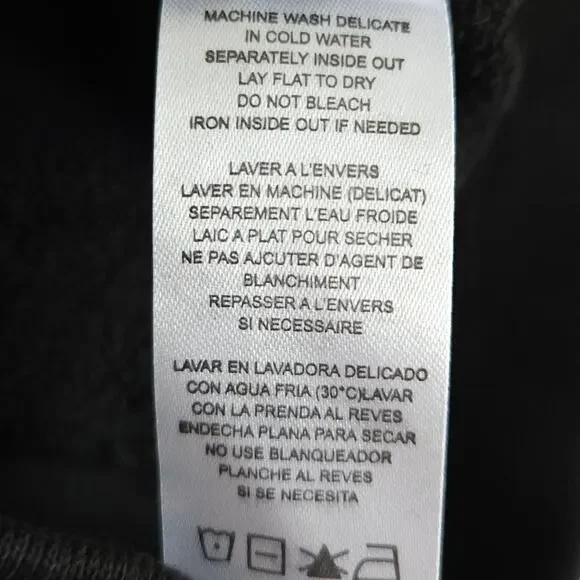 n:PHILANTHROPY Coco destroyed distressed sweat shorts in vintage black Sz XS NEW - Picture 8 of 10